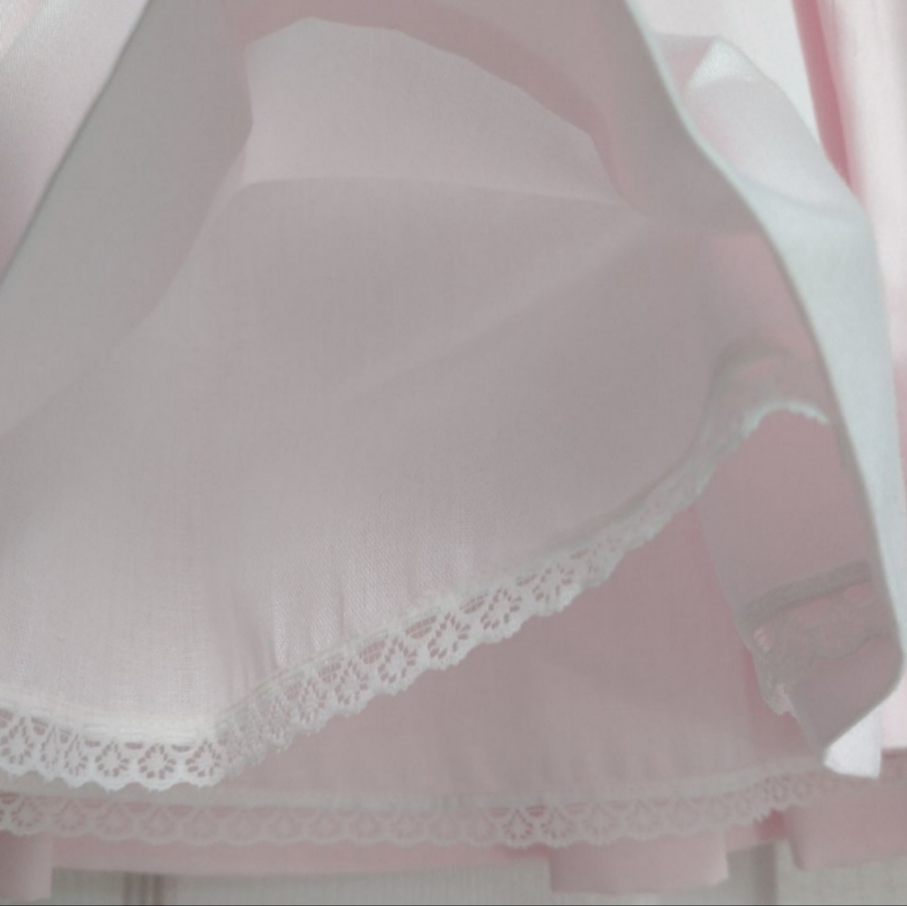 Vintage Dulces Smocked Girls Pink and White Dress, size 24 months - Picture 8 of 14